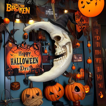 Skulloween™ – Crescent Moon Skull Ornament