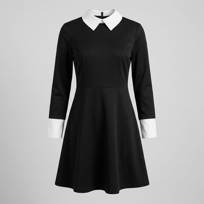 Gothic Dress Cosplay Outfit Set with Wig Options for Dark Themed Events