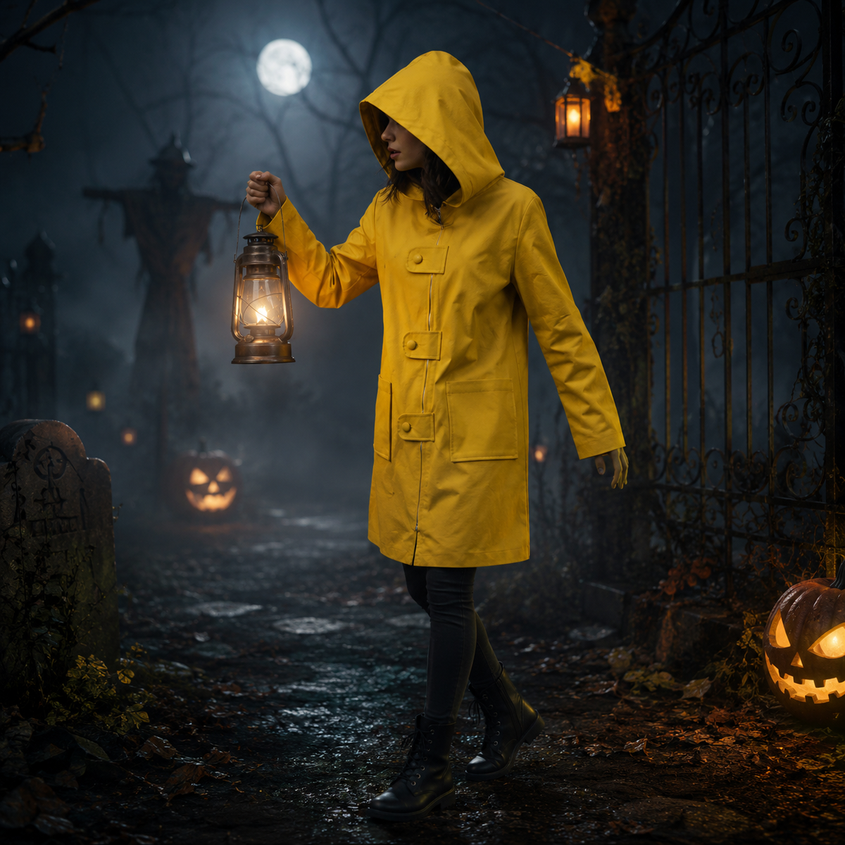 Cosplay Jacket | Hooded Raincoat Costume with Zipper Closure | Versatile Outfit for Themed Events