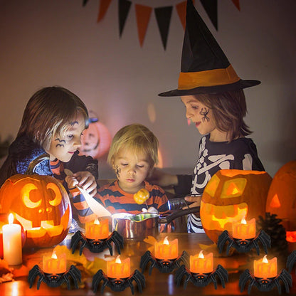 Halloween Candle Holder - Pumpkin Design, Flameless LED Light