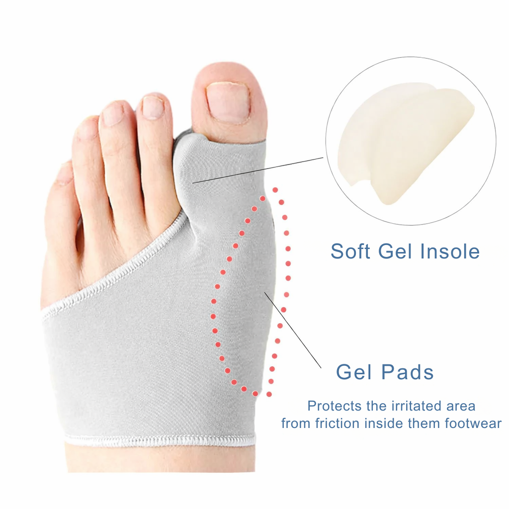 Bunion Corrector Sleeve with Gel Pad for Big Toe Pain Relief & Alignment | Soft Orthopedic Toe Straightener for Hallux Valgus