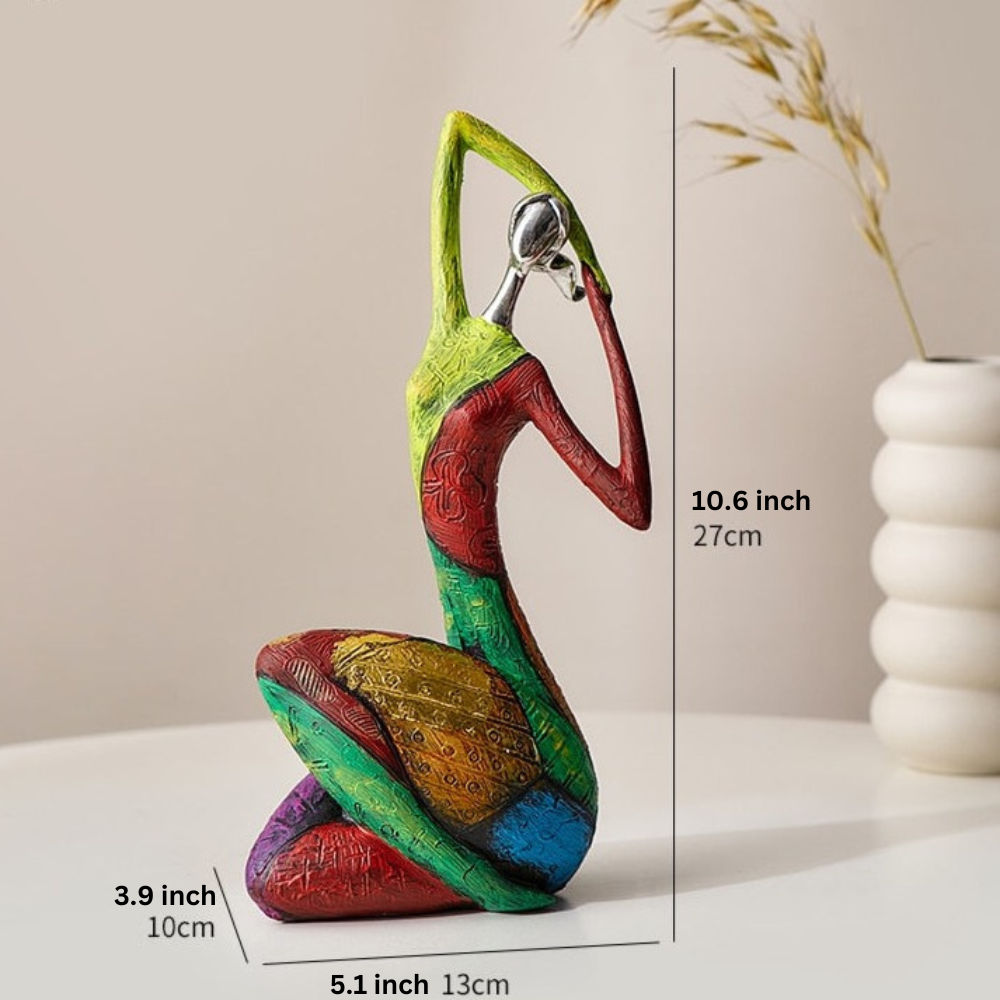 Handcrafted Abstract Colorful Women Sculptures – Unique Home Decor Art Pieces