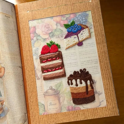 Hand-Embroidered Recipe Journal with Splash-Resistant Pages for Home Cooks & Meal Planning
