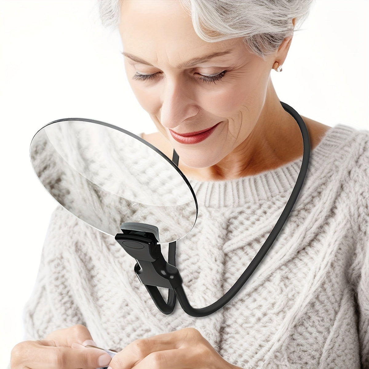 Hands-Free Magnifying Glass | 5X Magnification with Adjustable Neck Strap | Ideal for Reading and Detailed Tasks