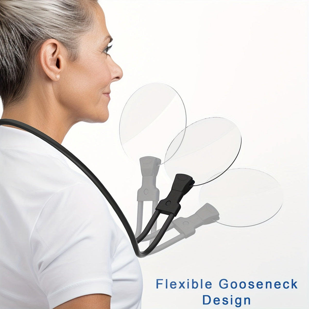 Hands-Free Magnifying Glass | 5X Magnification with Adjustable Neck Strap | Ideal for Reading and Detailed Tasks
