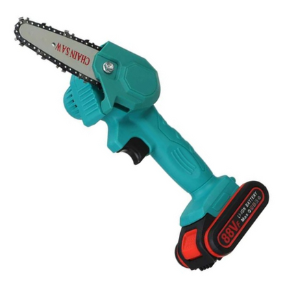 Cordless Electric Mini Chainsaw with 2 Batteries – Compact One-Hand Pruning Saw for Trees & Yard Work