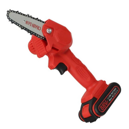 Cordless Electric Chainsaw with 2 Batteries – One-Hand Pruning Saw for Yard Work & Branch Trimming