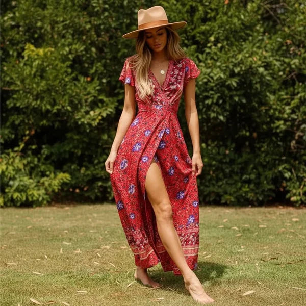 BREEZEFLOW – Floral Beach Cover-Up with Soft Flowing Fit