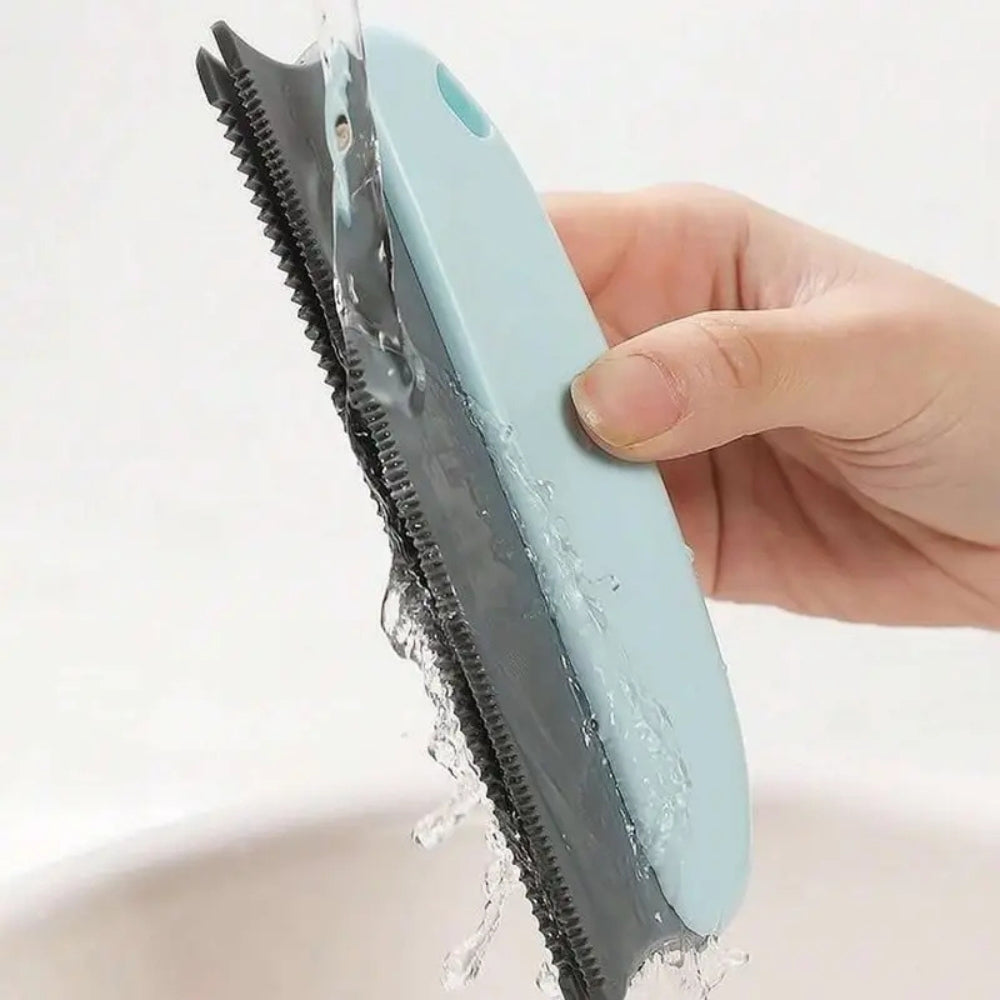 Harper Pet Hair Remover Tool - Soft Rubber Bristles, Ergonomic Handle