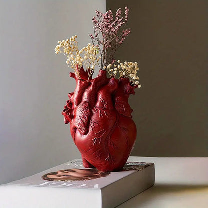 Ceramic Love Symbol Vessel for Blooms & Stems – Modern Tabletop Accent Piece – Holds Fresh or Faux Florals – Perfect for Mantel Nightstand