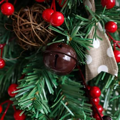 Haven Christmas Wreath - Durable Plastic, Weather-Resistant for Front Door Outdoor Use