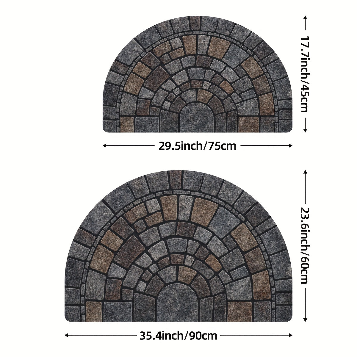 Haven Mosaic Door Mat - Non-Slip Polyester, Indoor Outdoor Use
