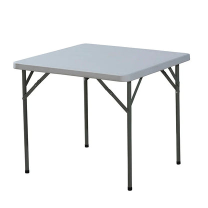 Versatile Folding Table | 3ft Square Outdoor Table with Space-Saving Design | Durable Hard Plastic for Patio & Garden Use