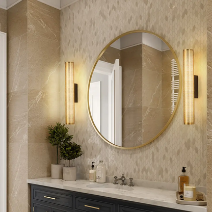 Hardwired Bathroom Vanity Light Fixture with Gold Finish, Modern Wall Mount Sconce for Bedroom, Living Room, Powder Room & Hallway