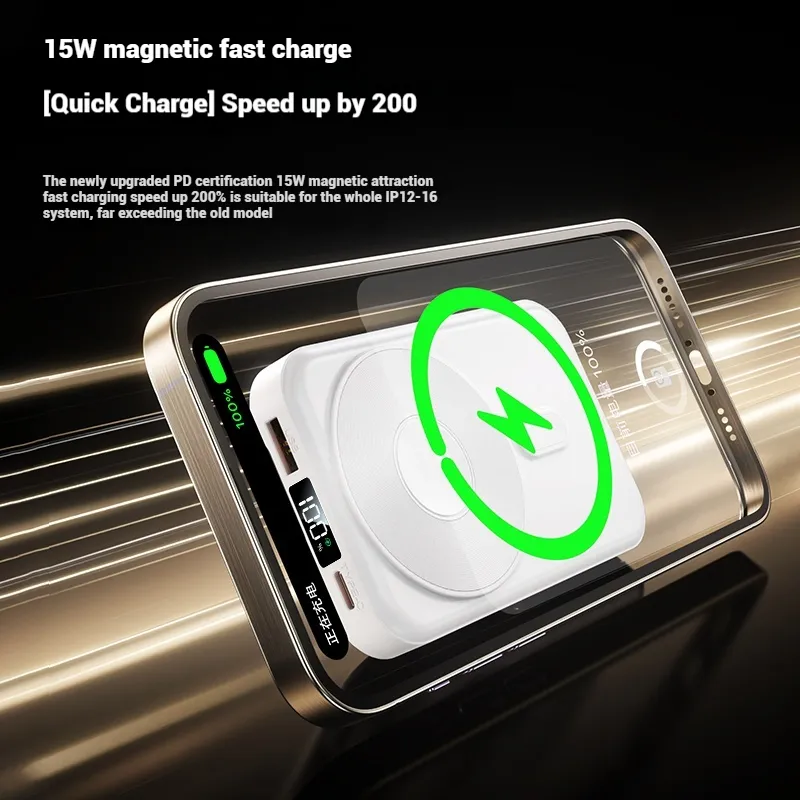 Best Power Bank | Portable Charger with Foldable Stand & Digital Display | Best Portable Power Bank for iPhone, Samsung & Android