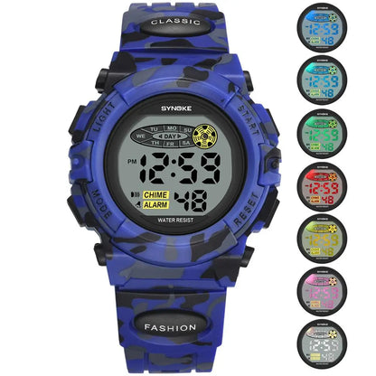 Kids Digital Sports Watch Water Resistant Stopwatch Alarm Date Display Boys Girls Youth Wristwatch for School Active Play Outdoor Adventures