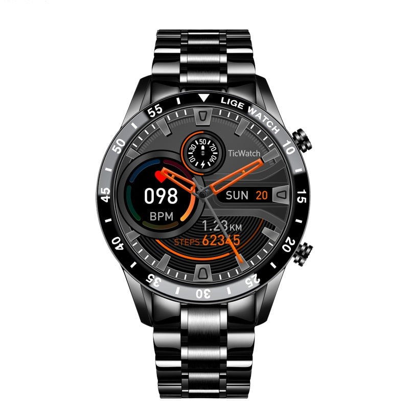 Advanced Fitness Tracker Smartwatch with Heart Rate Monitor, Blood Pressure Tracking & Bluetooth Calling for iPhone & Android