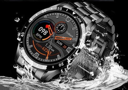 Advanced Fitness Tracker Smartwatch with Heart Rate Monitor, Blood Pressure Tracking & Bluetooth Calling for iPhone & Android