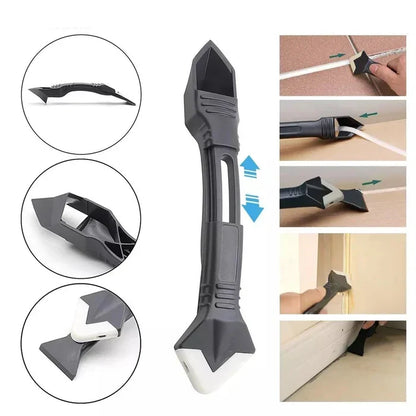 Multi-Purpose Caulk Finishing Tool Kit for Bathroom Kitchen Tile Grout Sealing Projects Silicone Smoothing Removal Edger