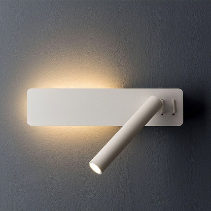Adjustable LED Wall Reading Light with Rotatable Arm for Bedroom & Bedside | Modern Spotlight Sconce with Backlight, Matte Finish, Warm