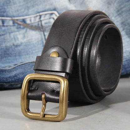 Sierra Collection | Leather Belt for Men with Solid Brass Buckle | Durable Accessory for Everyday Style