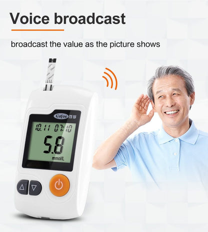 HealthTrack | Blood Glucose Meter with 100 Test Strips | Accurate Monitoring for Health Management