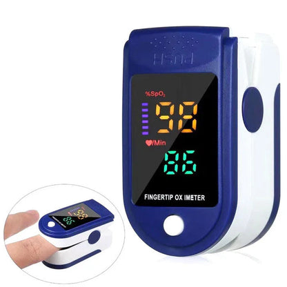 LED Blood Pulse Oximeter with Non-Invasive Readings | Compact Design for Home and Travel