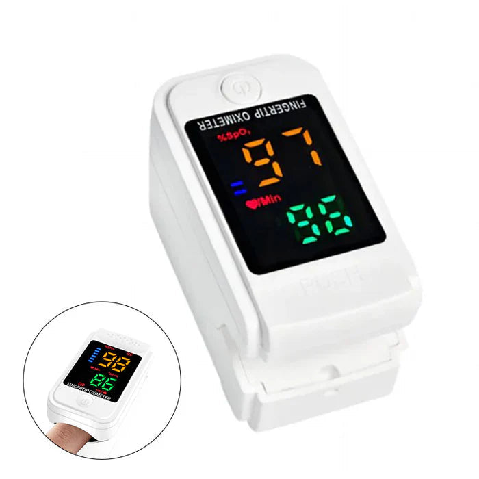 LED Blood Pulse Oximeter with Non-Invasive Readings | Compact Design for Home and Travel