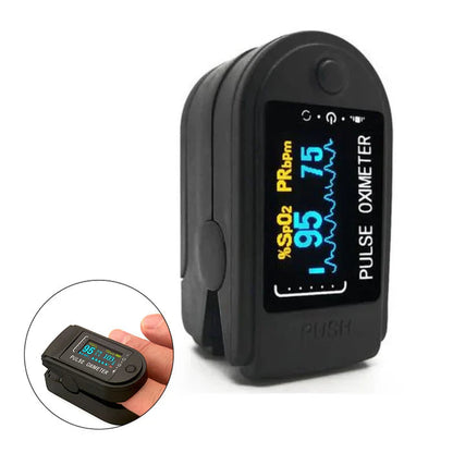 LED Blood Pulse Oximeter with Non-Invasive Readings | Compact Design for Home and Travel