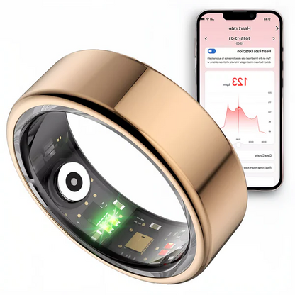 HealthTrack | Stainless Steel Smart Ring with Real-Time Monitoring | Sleek Design for Fitness Enthusiasts