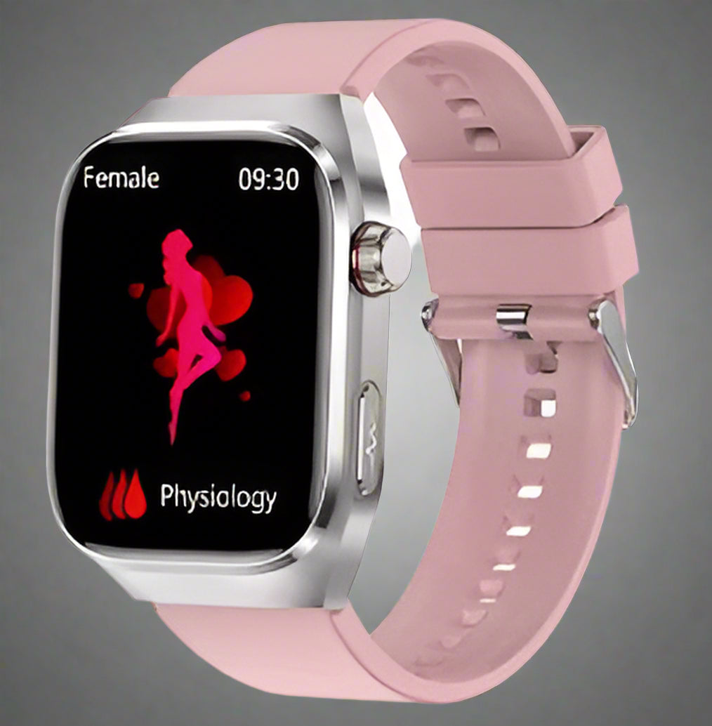 Health Monitor Smartwatch | Blood Sugar & ECG Tracking with AMOLED Display | 15-Day Battery Life