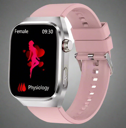 Health Monitor Smartwatch | Blood Sugar & ECG Tracking with AMOLED Display | 15-Day Battery Life