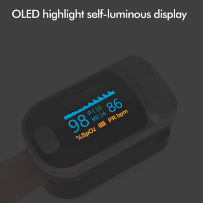 Pulse Oximeter with OLED Display, Blood Oxygen Monitor, Oxygen Saturation Monitor for Pulse Rate and Respiratory Rate