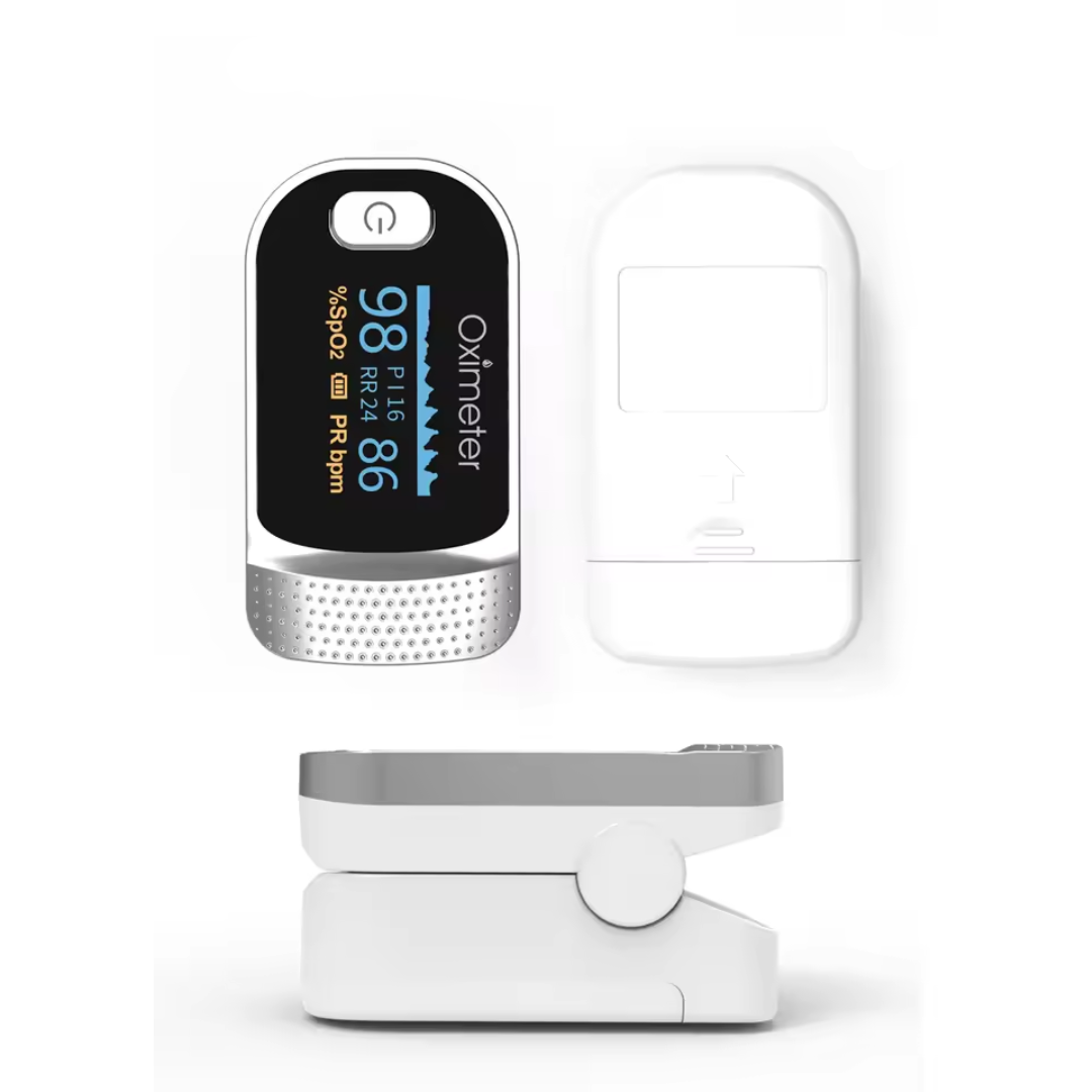 Pulse Oximeter with OLED Display, Blood Oxygen Monitor, Oxygen Saturation Monitor for Pulse Rate and Respiratory Rate