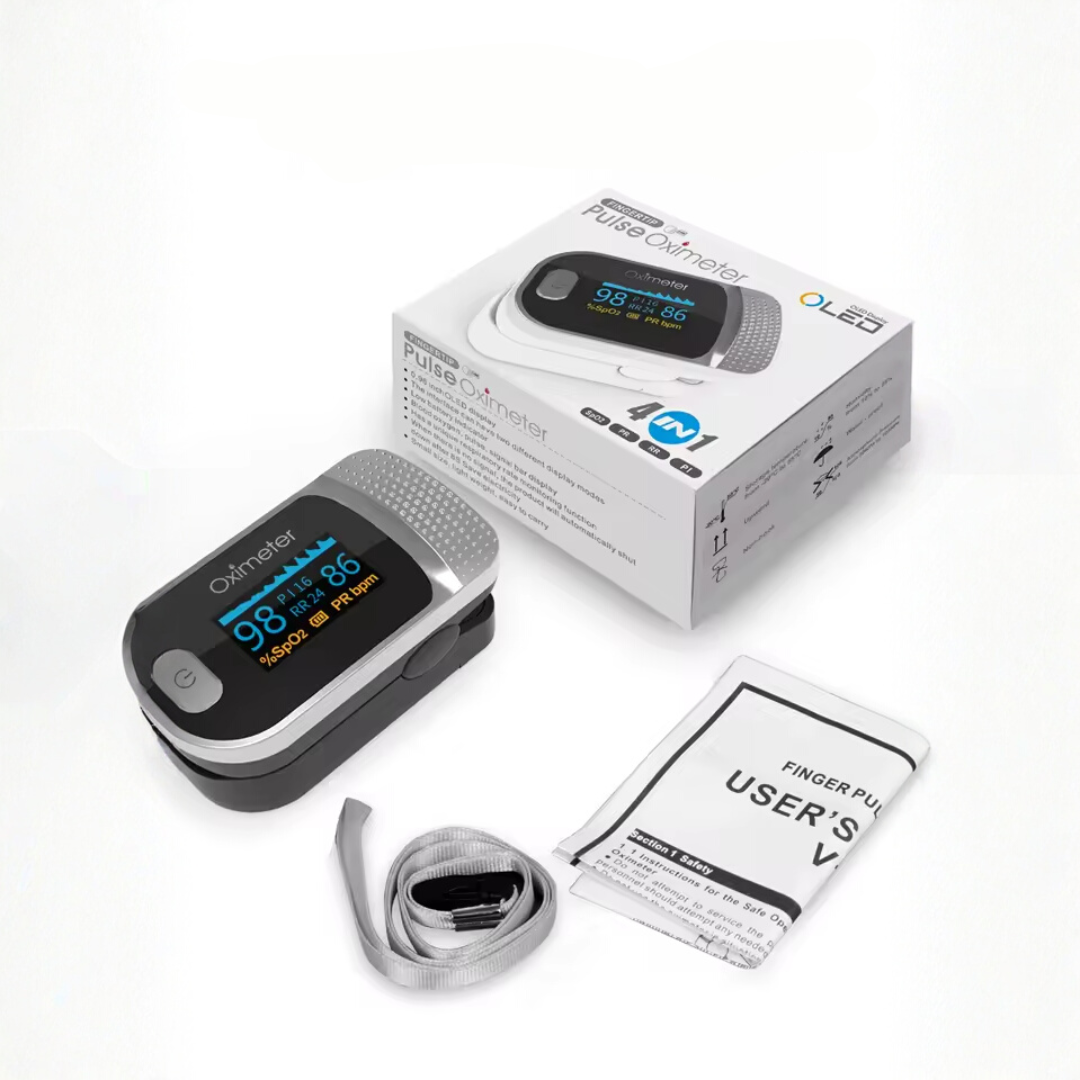Pulse Oximeter with OLED Display, Blood Oxygen Monitor, Oxygen Saturation Monitor for Pulse Rate and Respiratory Rate