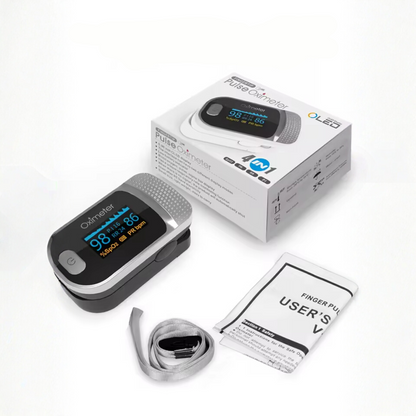 Pulse Oximeter with OLED Display, Blood Oxygen Monitor, Oxygen Saturation Monitor for Pulse Rate and Respiratory Rate