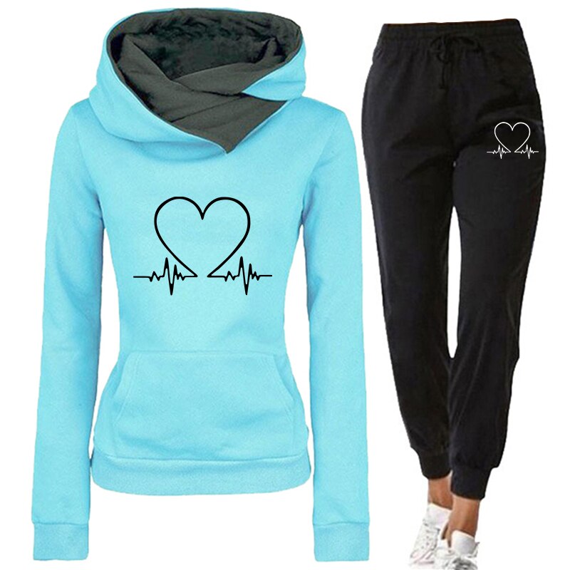 Cozy Fleece-Lined Two-Piece Tracksuit Set for Women – Soft Hoodie & Joggers Loungewear for Casual Everyday Wear, Home Relaxation & Weekend O