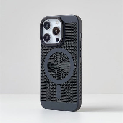 Cooling iPhone Case with MagSafe – Raised Edge Protection for Camera & Screen – Shock-Absorbing TPU Design for Daily Use