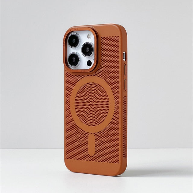 Cooling iPhone Case with MagSafe – Raised Edge Protection for Camera & Screen – Shock-Absorbing TPU Design for Daily Use
