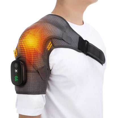Heated Shoulder Brace with Adjustable Warmth & Vibration | Ergonomic Support for Daily Relief