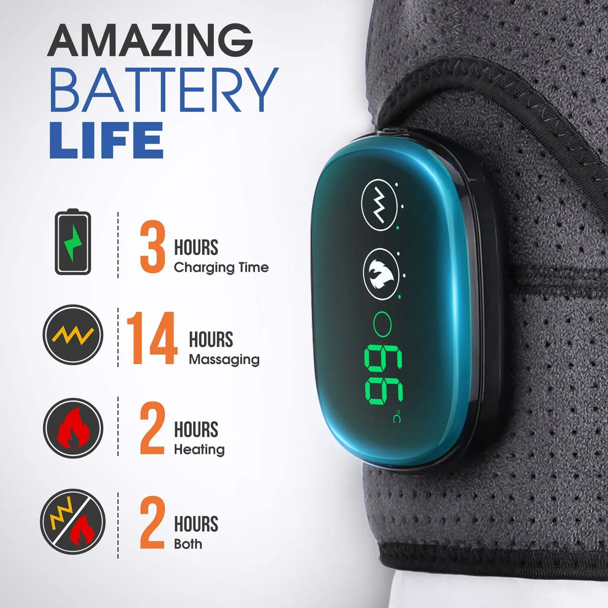 Heated Shoulder Brace with Adjustable Warmth & Vibration | Ergonomic Support for Daily Relief