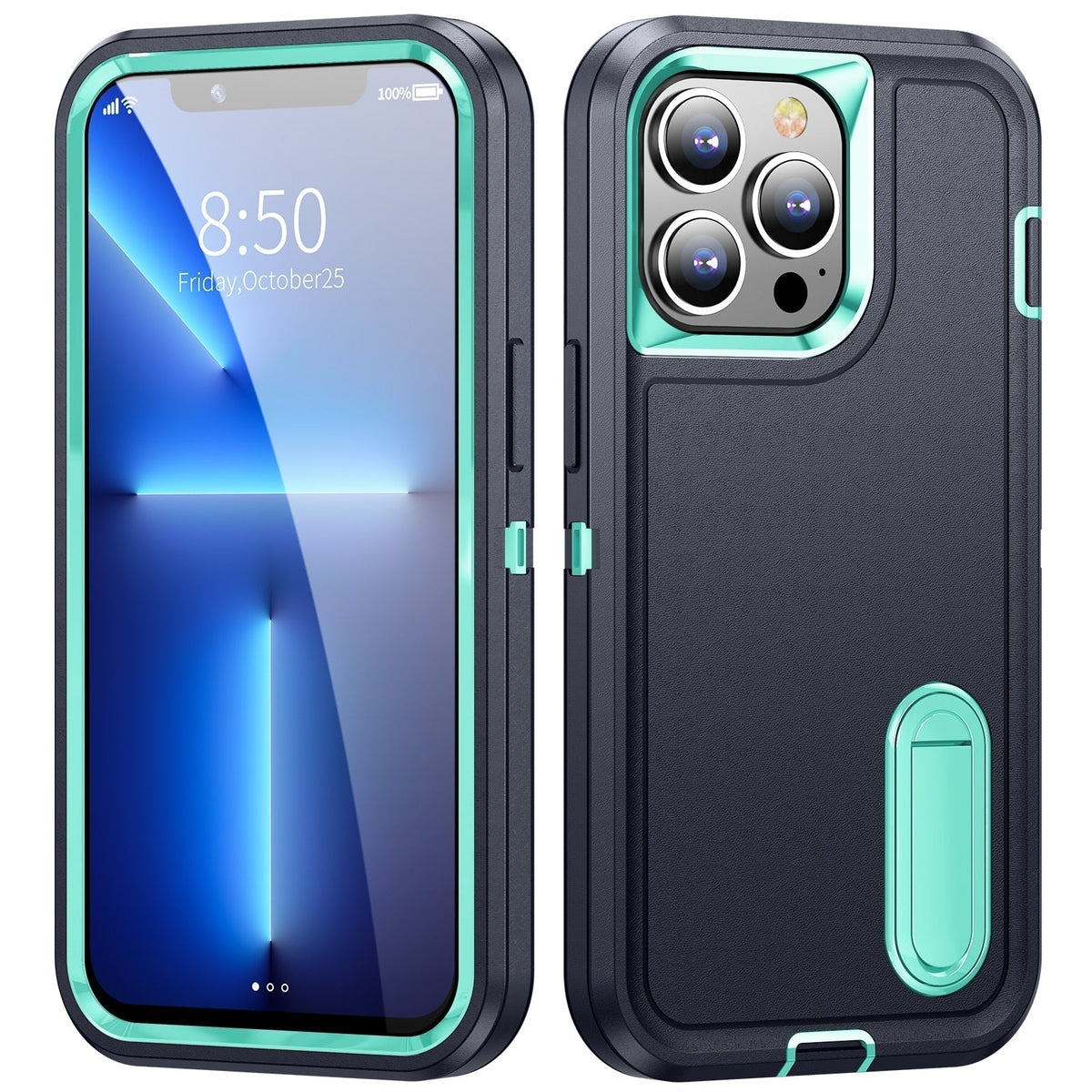 Rugged iPhone Case with Kickstand & Reinforced Corners for 14-17 Series | Drop Protection Armor Cover