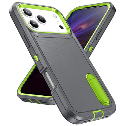 Rugged iPhone Case with Kickstand & Reinforced Corners for 14-17 Series | Drop Protection Armor Cover
