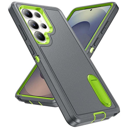 Rugged Armor Phone Case for Samsung Galaxy with Built-In Kickstand & Camera Protection | Military Grade Impact Resistant Cover
