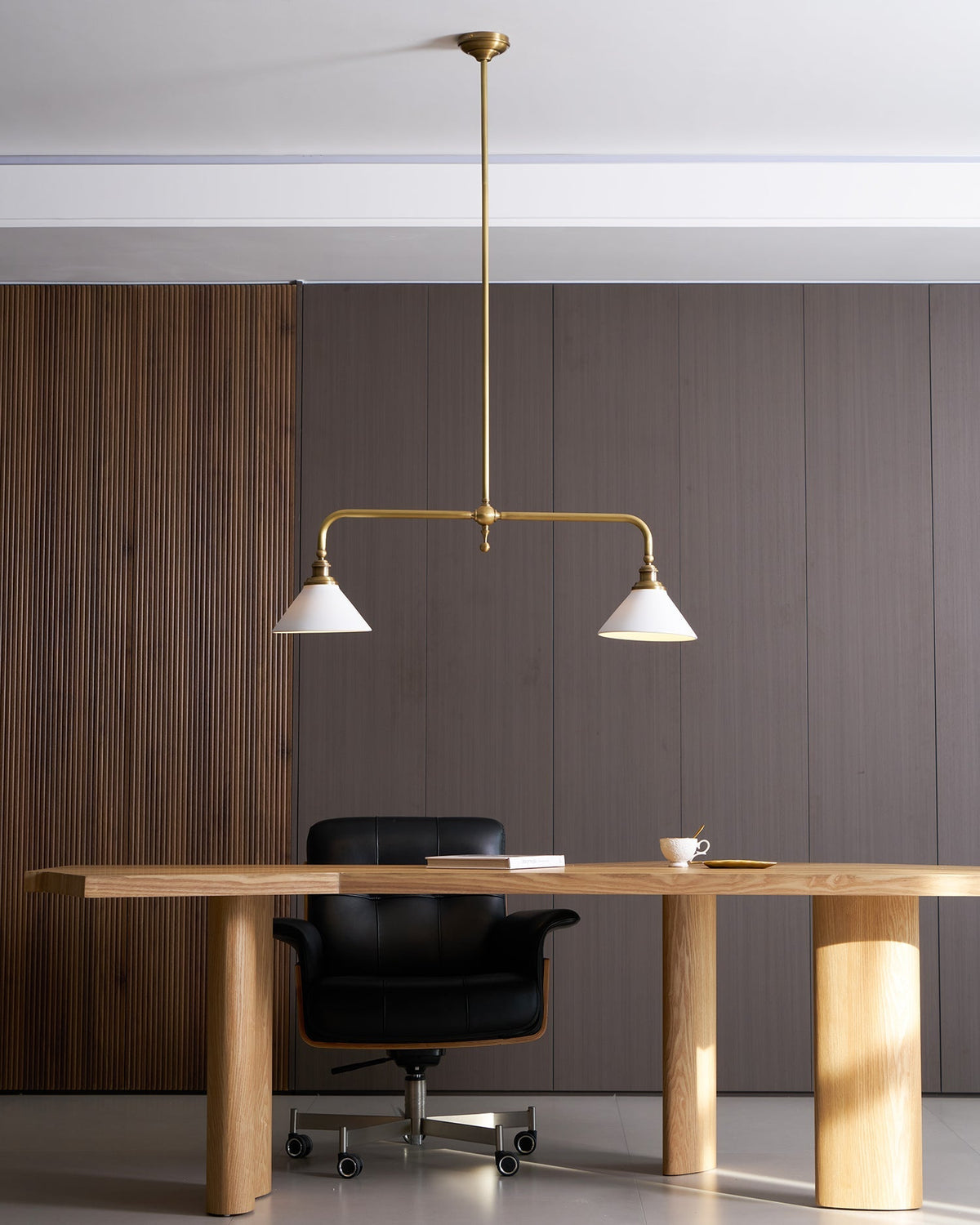 Dual-Head Island Pendant Light with Adjustable Height – Aluminum & Ceramic Shades for Kitchen, Dining Room & Living Space – Dimmable LED Fix