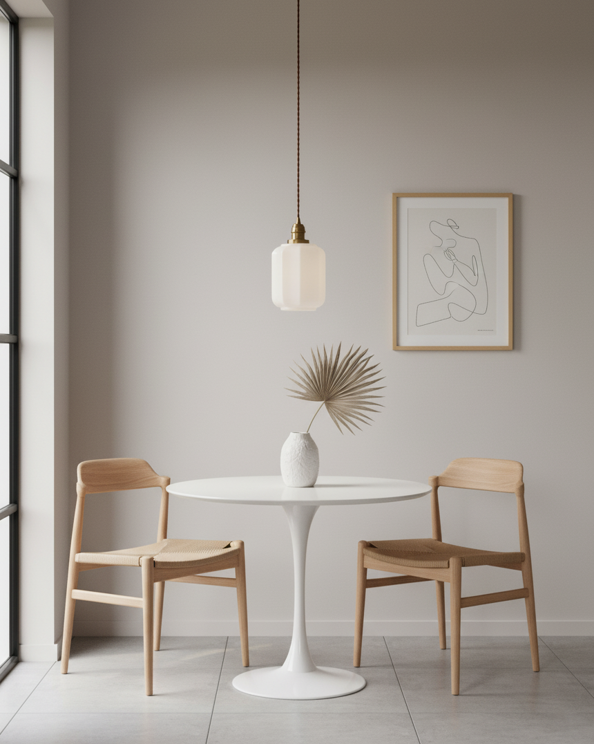 Glass Globe Hanging Light with Adjustable Cord White Brass Ceiling Fixture for Bedroom Dining Room Kitchen Island Brass Finish 6 Inch Pendan