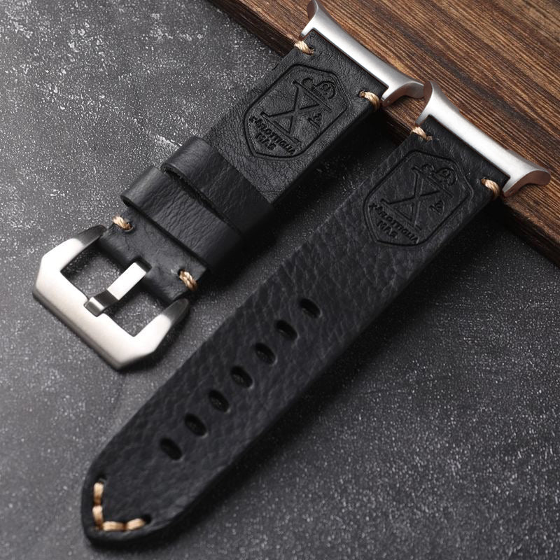 Heritage Collection | Vintage Leather Band for Samsung Watch Ultra with Durable Hand-Stitching | Adjustable Fit for Timeless Elegance