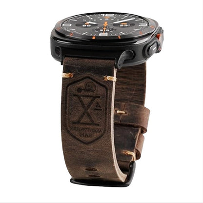 Heritage Collection | Vintage Leather Band for Samsung Watch Ultra with Durable Hand-Stitching | Adjustable Fit for Timeless Elegance