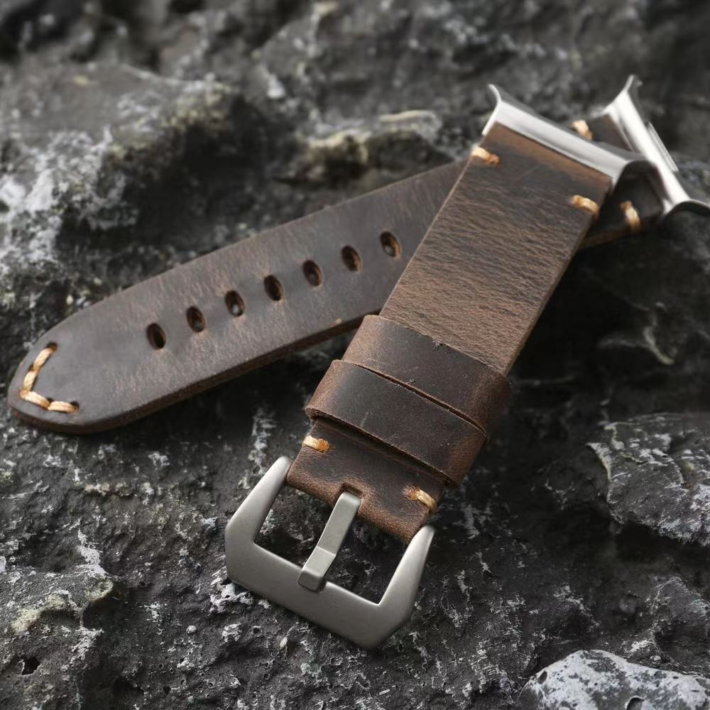 Heritage Collection | Vintage Leather Band for Samsung Watch Ultra with Durable Hand-Stitching | Adjustable Fit for Timeless Elegance