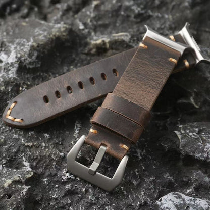 Heritage Collection | Vintage Leather Band for Samsung Watch Ultra with Durable Hand-Stitching | Adjustable Fit for Timeless Elegance